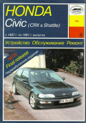 Honda Civic, CRX, Shattle с 1987-1991. Книга руководство по ремонту и эксплуатации. Арус